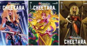 ThunderCats: Cheetara #1 covers by Edwin Galmon, Lesley Leirix Li, and Rebecca Puebla