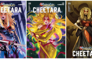 ThunderCats: Cheetara #1 covers by Edwin Galmon, Lesley Leirix Li, and Rebecca Puebla