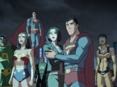 Amazing Man, Wonder Woman, Earth-2 Superman, Green Lantern, Lois Lane, Superman, Vixen, and Green Arrow